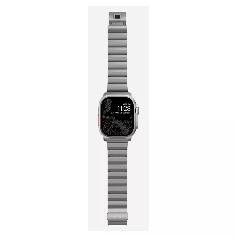 NOMAD Titanium Band for Apple Watch 46mm/49mm Sidabrinė