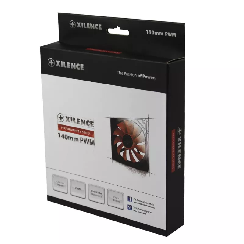 14 cm PC korpuso ventiliatorius XILENCE XPF140.R.PWM, 140 mm, PWM valdymas, iki 700 RPM