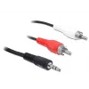 Garso laidas DeLOCK 84000 1,5m 2xRCA 3,5mm Juoda