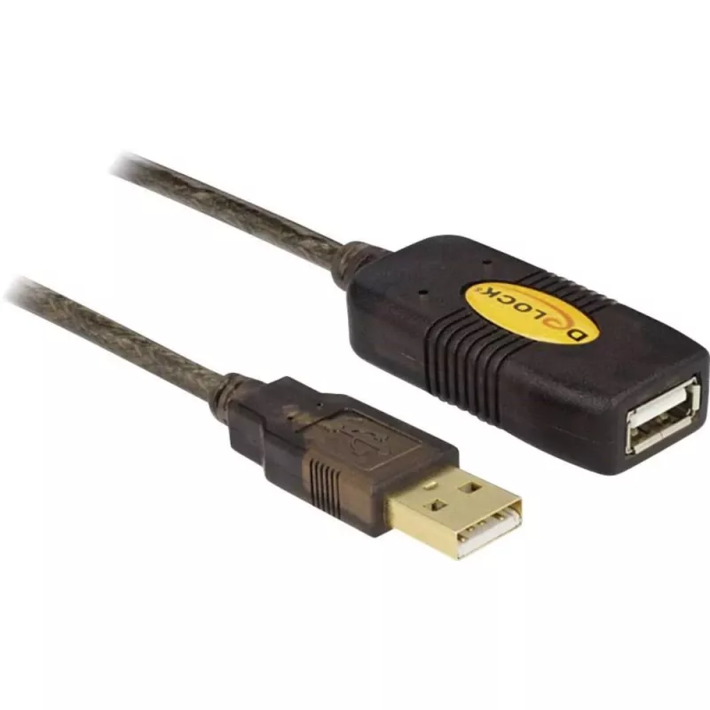 USB kabelis DeLOCK 30m USB2.0 USB A juodas