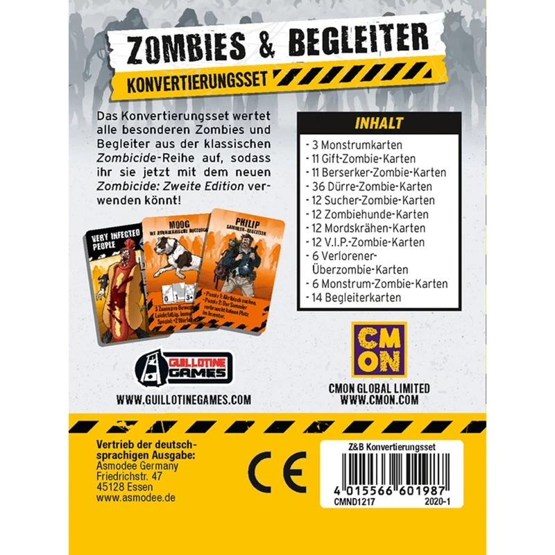 Zombicide 2. Edition - Zombies & Begleiter, stalo žaidimo konvertavimo rinkinys