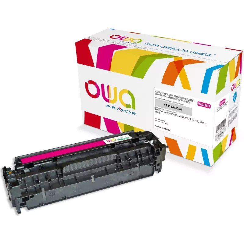 OWA Armor CE413A 2600st 2500 puslapių raudonos/rausvai raudonos spalvos dažų kasetė