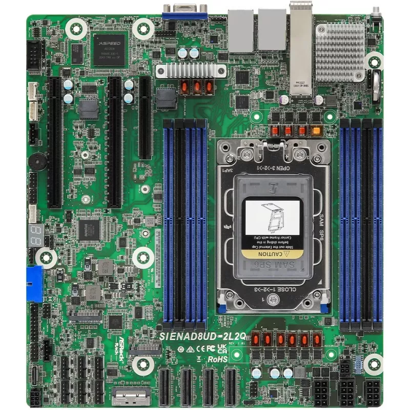 ASRock SIENAD8UD-2L2Q pagrindinė plokštė Lizdas SP6 Mikro ATX