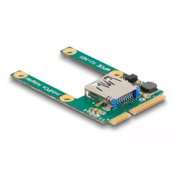 DeLOCK Mini PCIe I/O 1 x USB 2.0 Type-A lizdas pilno dydžio pusės dydžio