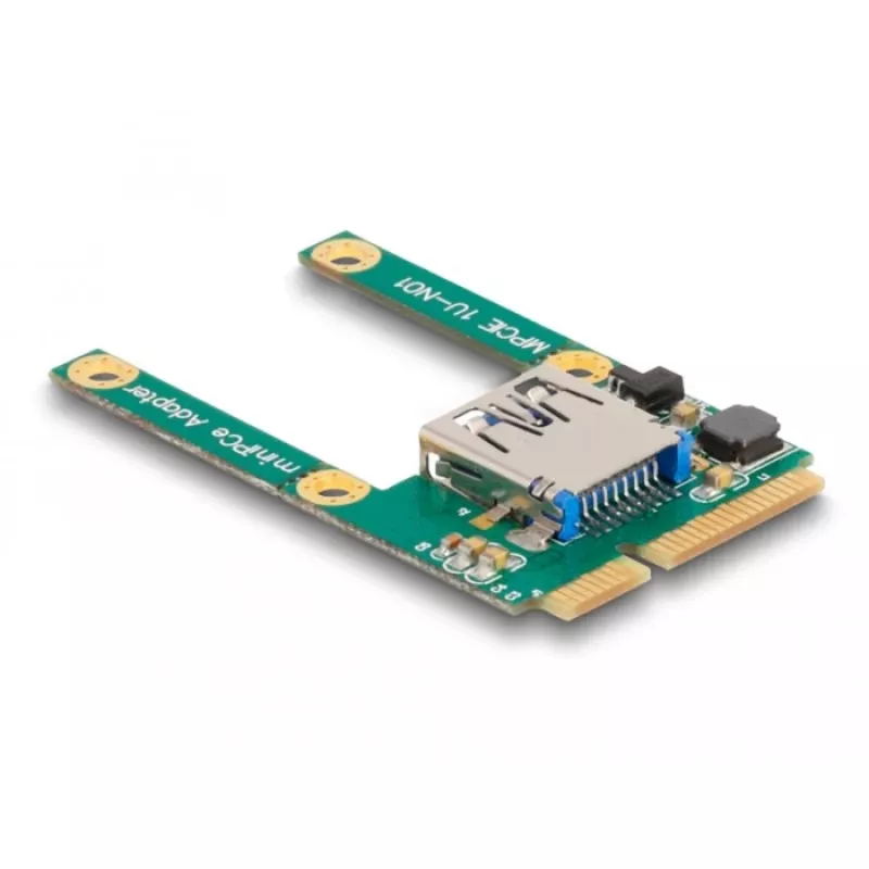 DeLOCK Mini PCIe I/O 1 x USB 2.0 Type-A lizdas pilno dydžio pusės dydžio