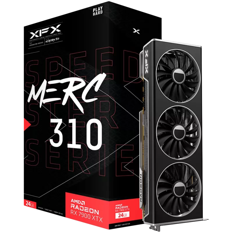 Grafikos plokštė XFX Radeon RX 7900 XTX 24 GB GDDR6, PCIe 4.0, 384-bit, 355 W, 3 ventiliatoriai