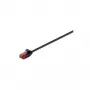 Wentronic Goobay CAT 6 plonas komutacinis kabelis, U/UTP, juodas, 10 m - vario medžiaga (93730)