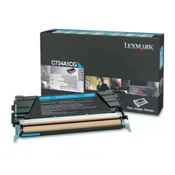 Lexmark C734A1CG spausdintuvo eksploatacinė medžiaga, žalsvai mėlyna