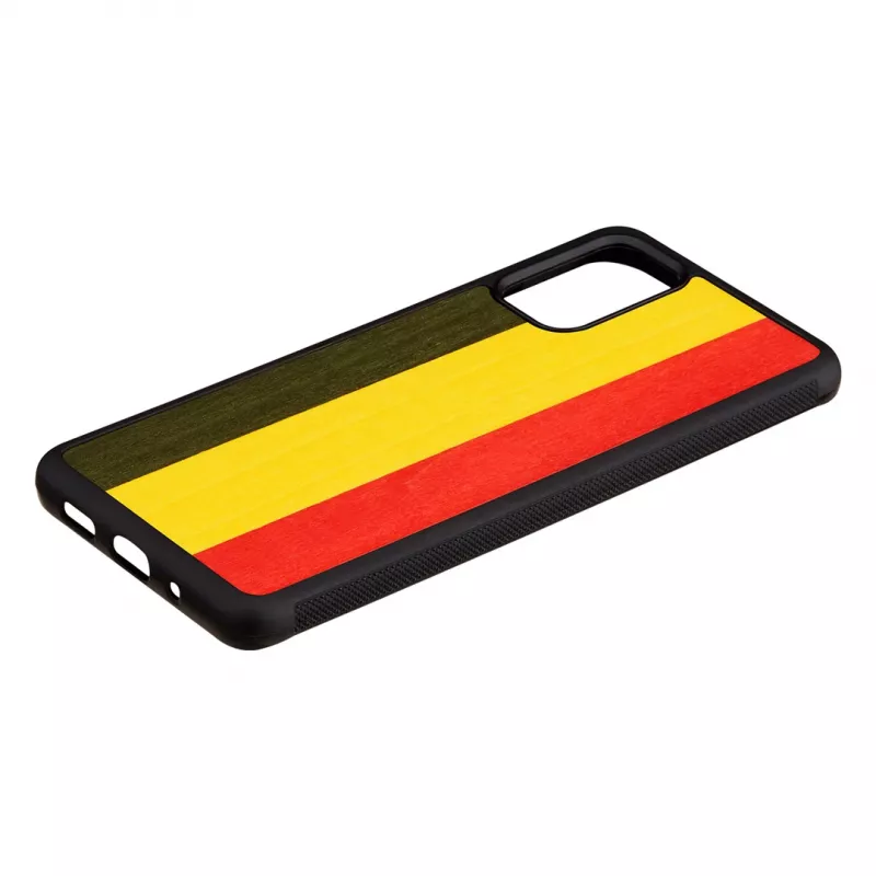 Apsauginis telefono dėklas Man and Wood Galaxy S20+ reggae Juoda