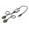 StarTech.com 2 pėdų (60 cm) 2 prievadų USB prie nuosekliojo prievado adapterio laidas, keičiami DB9 varžtai / veržlės, COM išsaugojimas, USB-A į DB9 RS232, FTDI, 4 lygio ESD apsauga, Windows / macOS / ChromeOS / Linux – patikima TPE konstrukcija