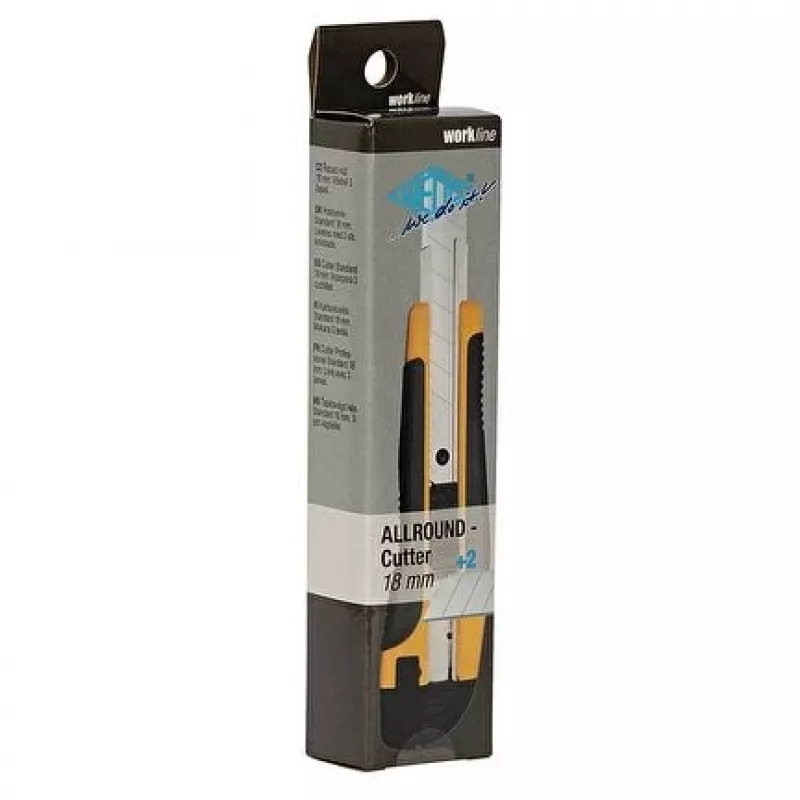 Peilis WEDO 78 618 — nuplėšiama geležtė, 40 mm pjovimo plotis, plieninis korpusas, 170 mm ilgis