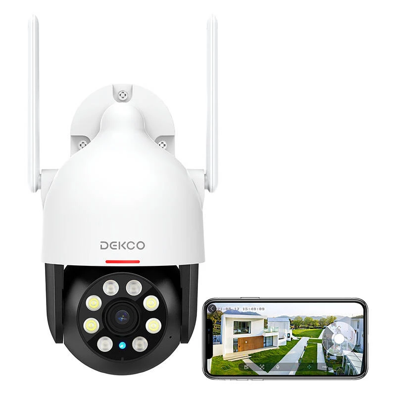 IP lauko kamera per WiFi DEKCO DC5L 2K QHD 166°