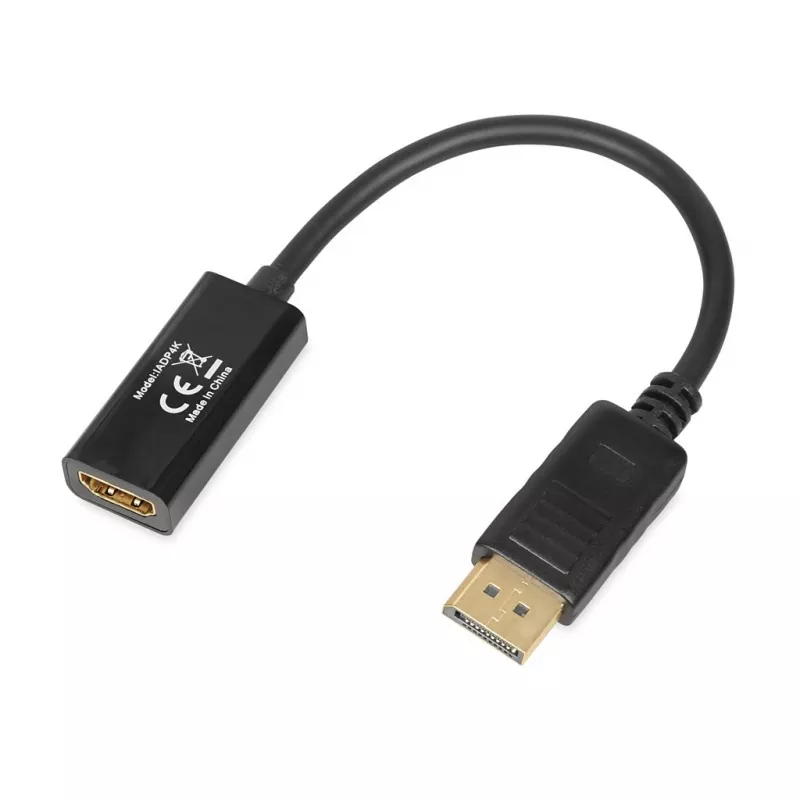 DisplayPort į HDMI kabelio adapteris IBOX iadp4k — DisplayPort (kištukas) į HDMI (lizdas), tiesios jungtys, 4K palaikymas, sidabrinis
