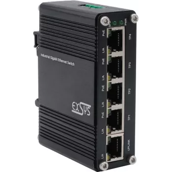 Ethernet PoE komutatorius Exsys EX-62020POE — Mini 5 prievadų 5×10/100/1000Tx
