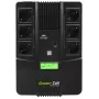 Nepertraukiamo maitinimo šaltinis Green Cell UPS06, Line-Interactive 600 VA (360 W), 6 kintamosios srovės lizdų, LCD, USB, RJ-45, 12 V 7 Ah baterija