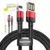Lightning į USB-A kabelis Baseus CALKLF-G91, 1 m, juodas, 2 vnt. pakuotėje