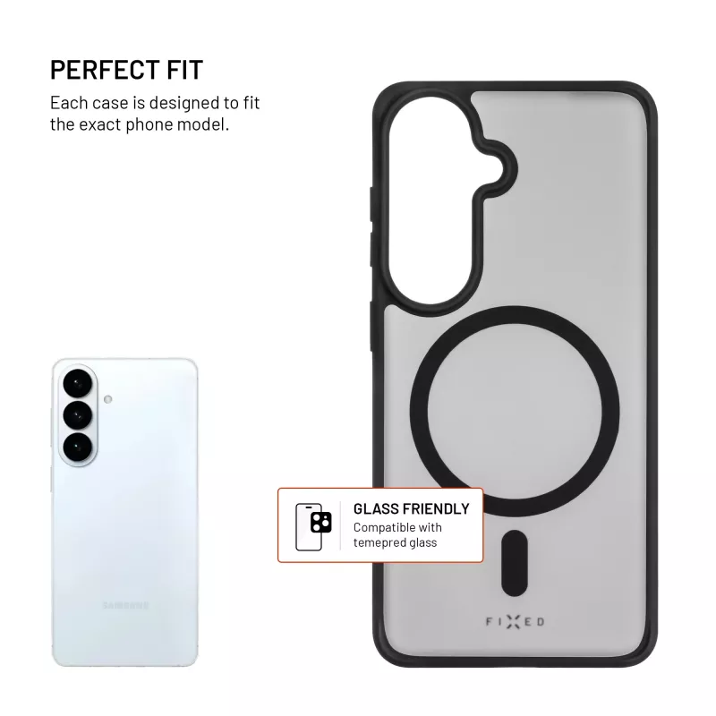 Fixed MagMisty | Nugarėlės dangtelis | Samsung | Galaxy S26 | Polikarbonatas/TPU | Juoda
