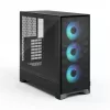 Fractal Design Pop 2 Air Juoda Solid vidutinio dydžio kompiuterio korpusas — ATX palaikymas, 3x 120 mm priekiniai ventiliatoriai, 2,5/3,5 colio diskų nišos, 215×481×462 mm