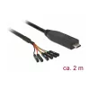 Nuoseklusis kabelis DeLOCK 63946 USB 2.0 Type-C 2 m juodas