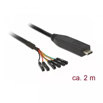 Nuoseklusis kabelis DeLOCK 63946 USB 2.0 Type-C 2 m juodas