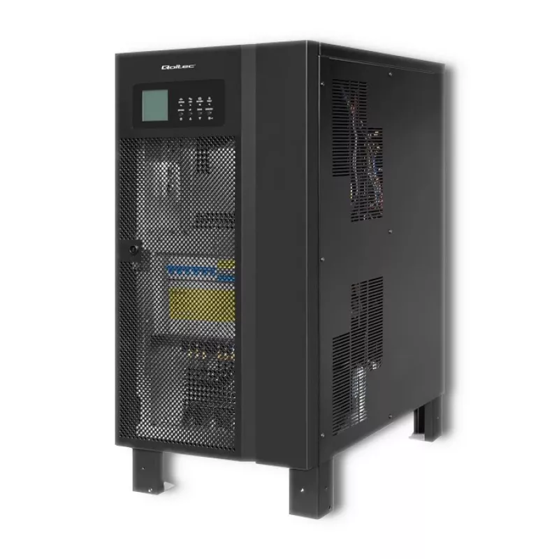 Nepertraukiamo maitinimo šaltinis QOLTEC 53949 3 fazių 15 kVA 12 kW su LCD
