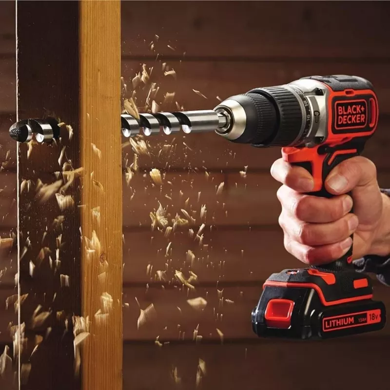 Pistol grip drill Juoda & Decker BCD383D2XK-QW 18 V, 2 Ah x2, 13 mm chuck, Oranžinė
