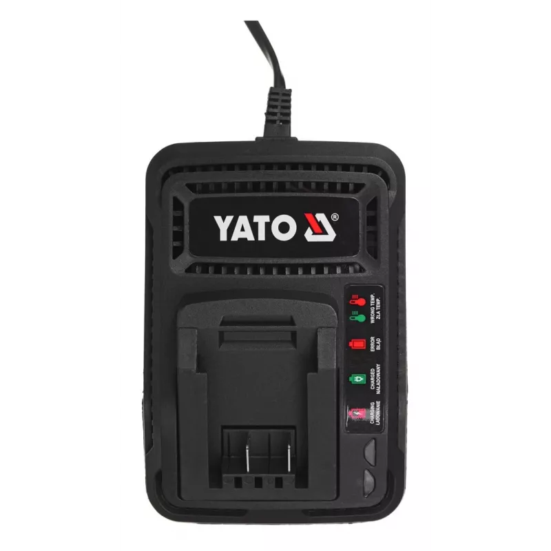 Kampinis šlifuoklis YATO YT-82826, 18V Li-Ion 2Ah, 125 mm diskas, 10 000 aps./min, M14 sriegis, be įrankio reguliuojama apsauga