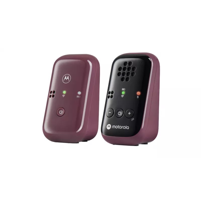 Motorola | Kelioninis garso kūdikio monitorius | PIP12 | Kristalaus skaidrumo HD garsas; 10 valandų baterijos veikimo laikas; Nešiojamas, magnetinis dizainas automatiškai išjungia įrenginius | Burgundijos