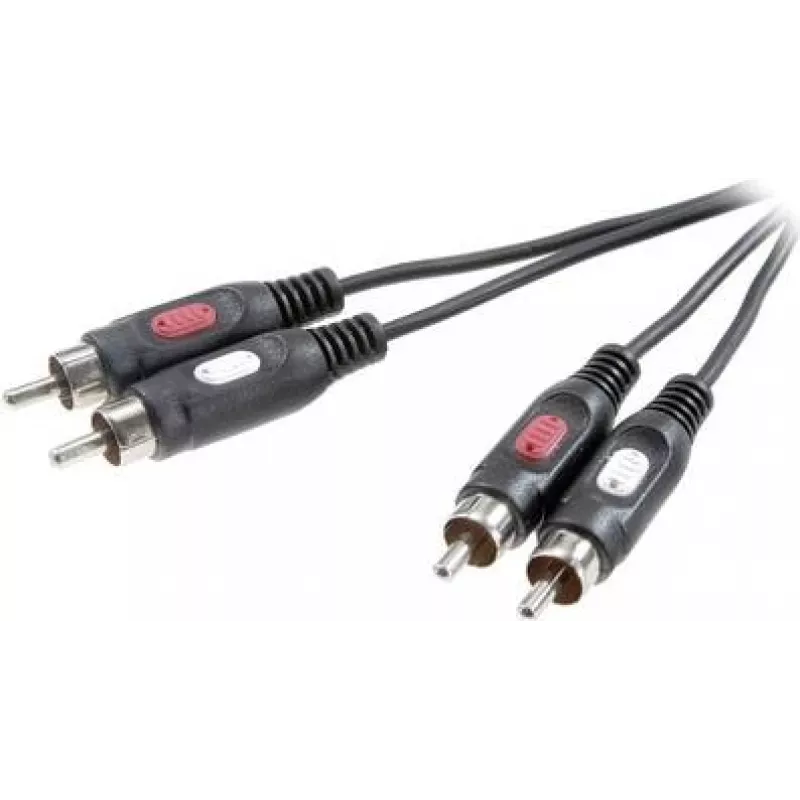 SpeaKa Professional SP-7869760 garso kabelis 0,5 m 2 x RCA juodas (SP-7869760)