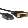 ROLINE - Vaizdo kabelis - DisplayPort (V) - DVI-D (V) - 1 m (DisplayPort 1.1) - Varžtai rankiniam priveržimui - Juoda (11.04.5771)