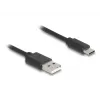 DeLOCK USB laidas USB 2.0 0,75 m USB A USB C juodas 90368