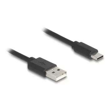 DeLOCK USB laidas USB 2.0 0,75 m USB A USB C juodas 90368