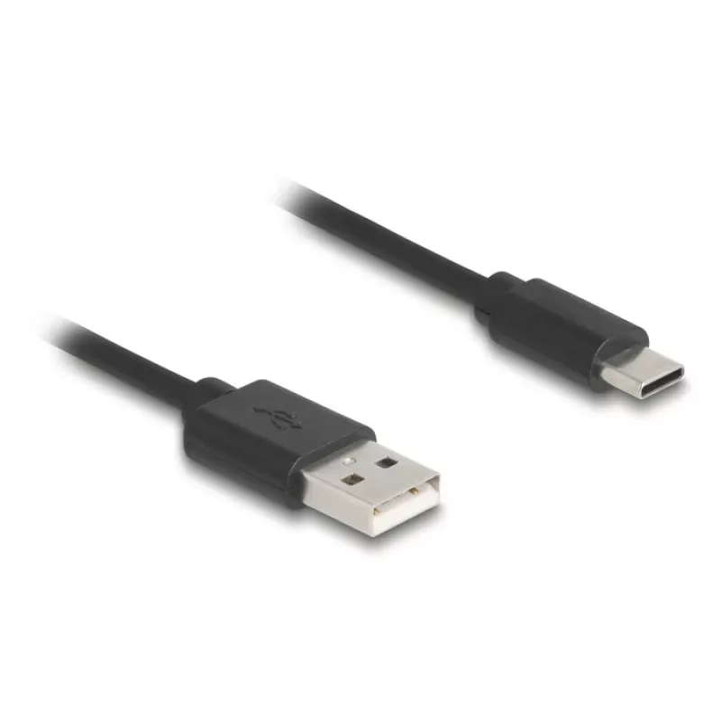 DeLOCK USB laidas USB 2.0 0,75 m USB A USB C juodas 90368