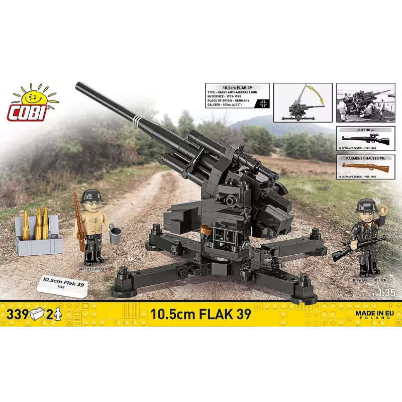 Konstruktorius Cobi Blocks 10,5 cm Flak 39 — 339 detalės
