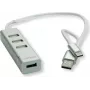 ROLINE 14.02.5037 Sąsajos šakotuvas USB 2.0 480 Mbit/s Sidabrinis - Baltas (14.02.5037)