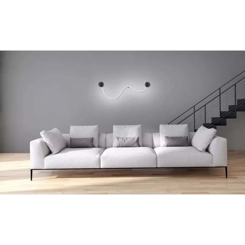 LED sieninis šviestuvas ActiveJet AJE-CAMELIA NW — 2400 lm, 4000 K, 16 W, juoda, 1580×120×65 mm, IP20