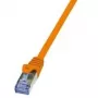 LogiLink PrimeLine - Patch-Cable - RJ-45 (M) to RJ-45 (M) - 7.5 m - SFTP, PiMF - CAT 6a - Halogen-Free - Oranžinė
