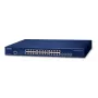 Valdomas komutatorius PLANET 3 lygmens 24 prievadų 10/100/1000T Gigabit Ethernet 1U