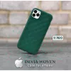 Apsauginis minkštas dėklas Devia Woven2, skirtas iPhone 11 Pro, žalias
