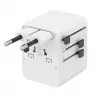Kelioninis maitinimo adapteris GEMBIRD TPA-1A2C20-01-W — 20 W, USB-A (18 W) + 2× USB-C (20 W), Type E kištukas, baltas