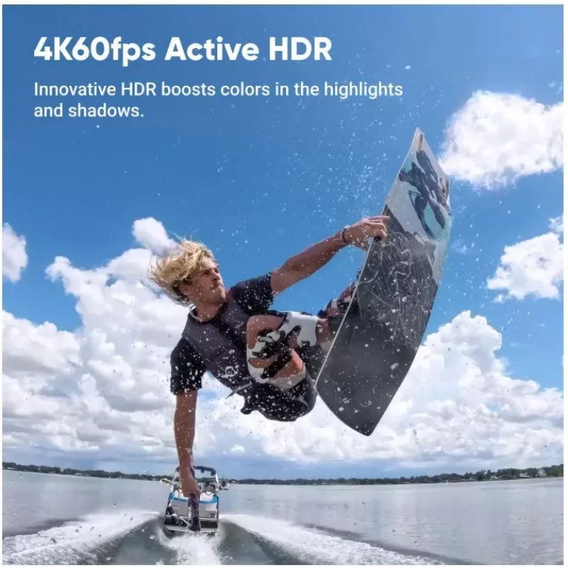 Veiksmo sporto kamera Insta360 Ace Pro 2 — 50 MP, 8K itin didelė raiška (7680×3272), 1/1,3 colio jutiklis, iki 240 kadrų per sekundę, įmontuotas ekranas, „Wi‑Fi“, „MicroSD“, 177,7 g, juoda