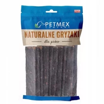 Šunų skanėstai PETMEX Wild Boar Stripes 200 g — elnienos hipoalerginiai kramtukai, baltymai 37,9 %, riebalai 23,4 %