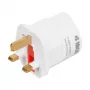 Maitinimo adapteris IBOX iaukeu tinklo įkroviklis su keičiamais UK (G tipo) ir EU (E tipo) kištukais, 100–240V 50/60Hz, 7.5A, baltas