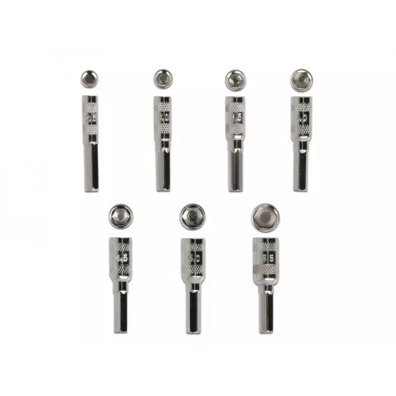 Atsuktuvų rinkinys DeLOCK 90551 8 vnt. išorinis šešiakampis tuščiaviduris kotas 2,5 - 5,5 mm
