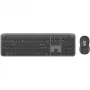 Logitech Signature plonas Combo MK950 - klaviatūros ir pelės rinkinys - 100% - pilno dydžio - belaidis - Bluetooth 5.1 LE - QWERTY - ispanų - grafitas (920-012486)