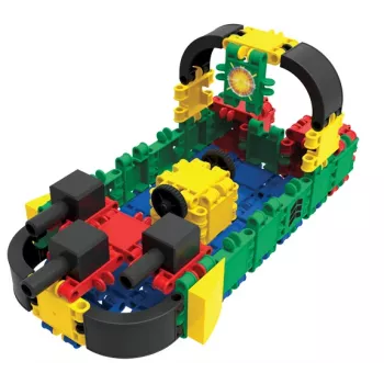 Konstruktorius Clics CD007 modulinis plastikinis statybos rinkinys — 225 dalys, suderinamos sujungiamos detalės, amžius 4–12 metų, įvairiaspalvis
