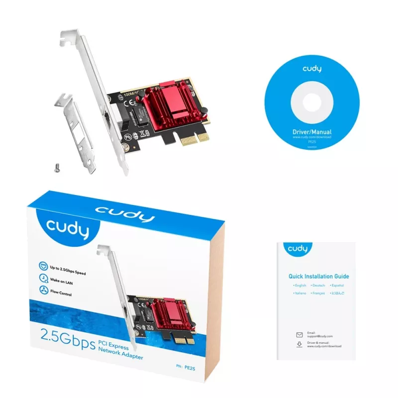 Cudy PE25 tinklo plokštė vidinė Ethernet