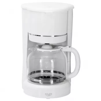 Adler AD 4383w lašelinis kavos virimo aparatas maltai kavai 1,5 l, baltas