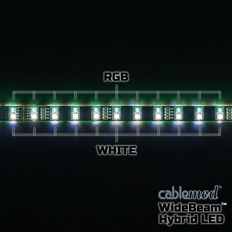 LED juostelė CableMod CM-LED-30-D30RGBW-R balta RGB 30 cm