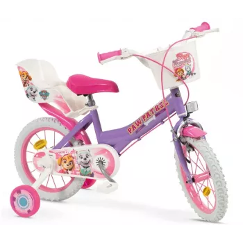 Vaikiškas dviratis 14 Paw Patrol Purple 1480 mergaitėms TOIMSA